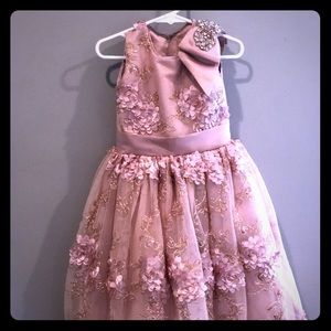 Rose Gold Flower girl dress size 4t